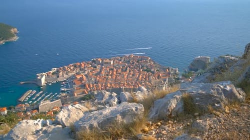 Aerial View Dubrovnik Old Town