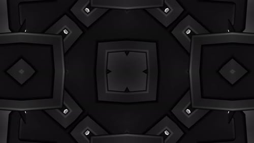 Abstract Geometric Dark Symmetrical Kaleidoscope Loop Background