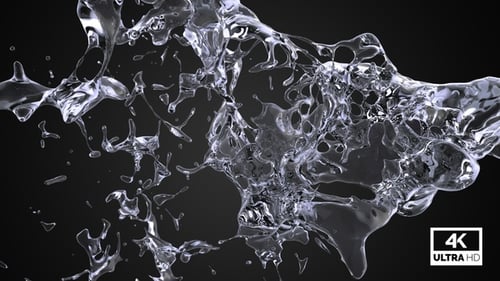 Dynamic Transparent Water Splash Reveal Element with Fluid Movement