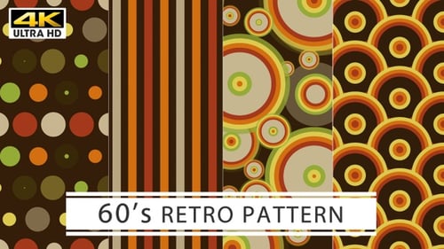 Seamless Retro Geometric Patterns Animated Background Pack