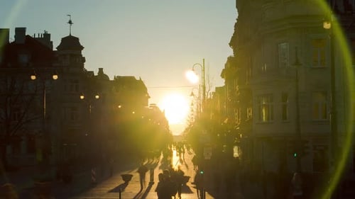 Sunset on Gediminas Avenue