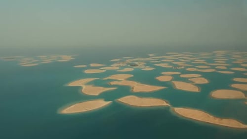 Dubai city in the 90s aerial view