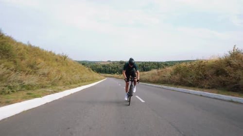 Sportathlet Mann Radfahren