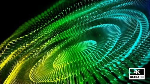 Mehrfarbige Partikel mit Wellenschleife