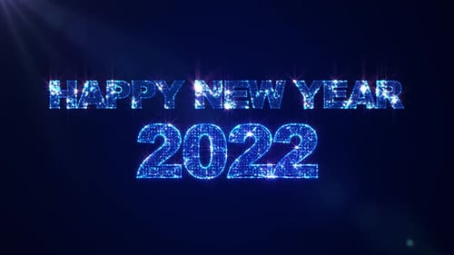 Glittering Happy New Year 2022 Animated Greeting