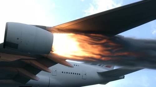 Flugzeug in Brand geraten