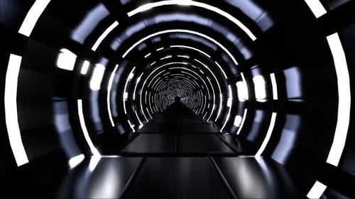 HD Looped 3D animation, seamless abstract glowing neon lamps. Futuristic background