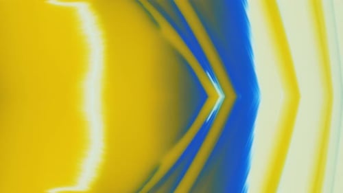 Abstract Kaleidoscope Pattern with Yellow and Blue Hues