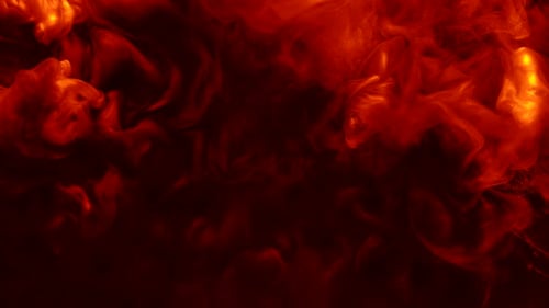 Abstract Fluid Motion: Red Ink Swirling