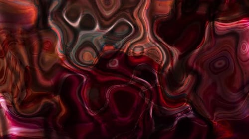 Abstract Fluid Motion Background Loop in Dark Red Hues