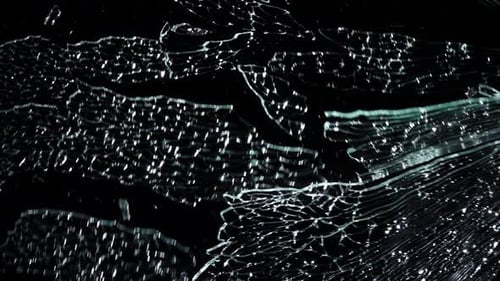 Glass Breaking and Shattering in Dark Environment