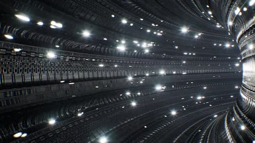 Shining Alien Space Tunnel Loop 4K