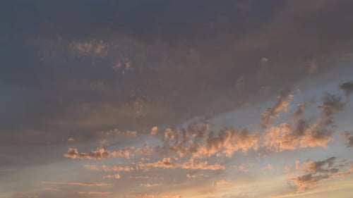 Pastel Clouds in the Sky at Sunset