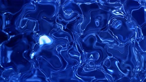 Dynamic Abstract Blue Liquid Waves Seamless Loop