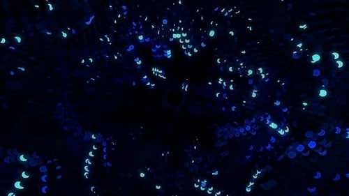 Abstract Futuristic Swirling Neon Particle Background Loop