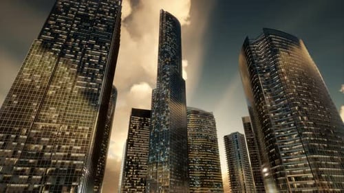 Skyscrapers or Modern Buildings in the City