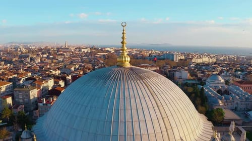 Aerial view of Fatih Mosque in Istanbul