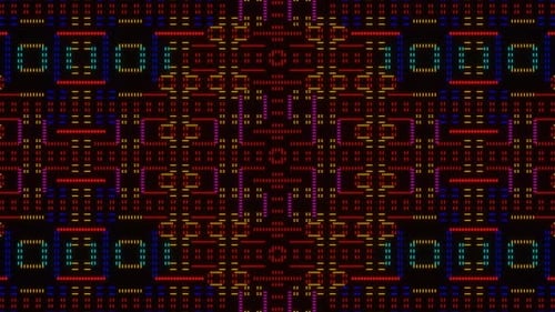 Background Of A Flashing Pixel Mosaic 02