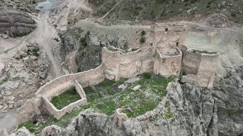 aerial castle ruins rocks