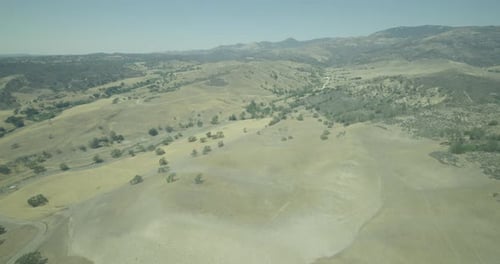 Aerial View of Rolling Hills Rural Landscape