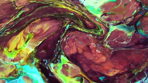 Swirling Abstract Colors Mixing and Moving Together