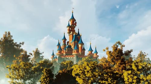 Castillo de fantasía en el parque