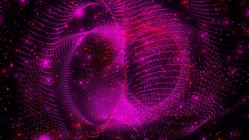 Graphismes de mouvement de fond de particules lumineuses abstraits Graphiques animés animés