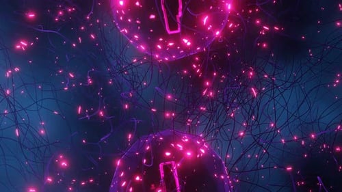 Glowing NFT Text Reveal in Futuristic Sphere