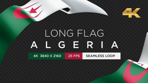 Lange Flagge Algeriens