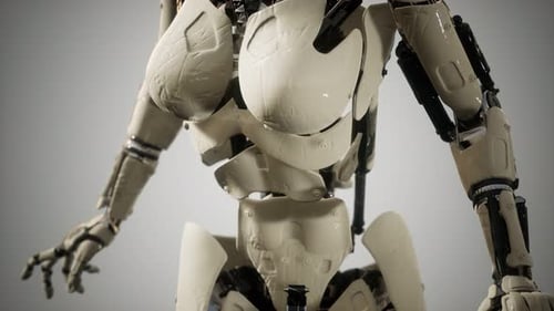 Futuristic Robot Anatomy Reveal: Sci-Fi Technology Body Animation