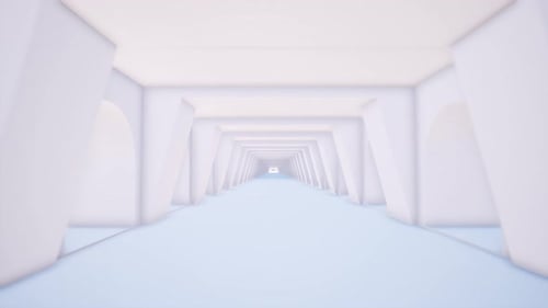 White Tunnel in 3d Style on Light Background