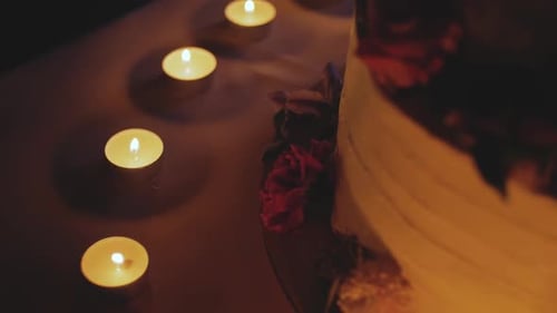 Cake and Candles Celebrate an Event
