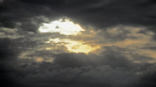Gray Clouds Move Slowly with Light Rays