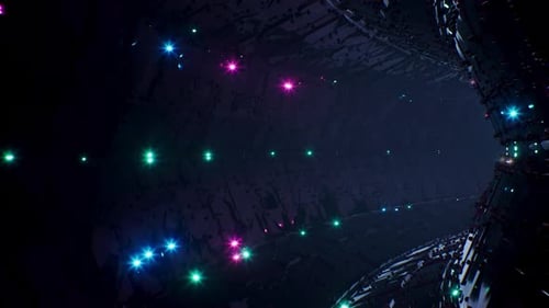 Vj Glowing Space Tunnel Loop 4K