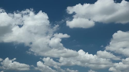 Clouds Moving across the Beautiful Blue Sky