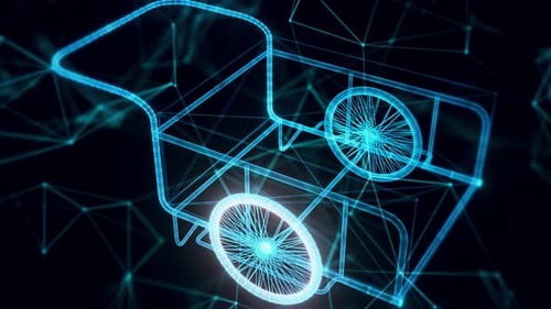 Handcart Hologram Close Up 4k