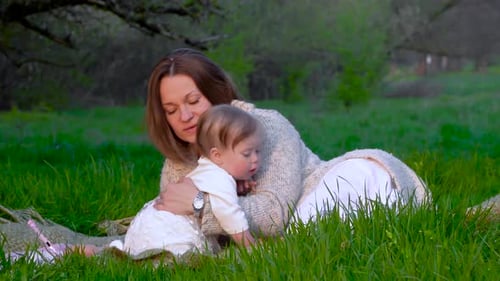 Mom and Daughter in the Park