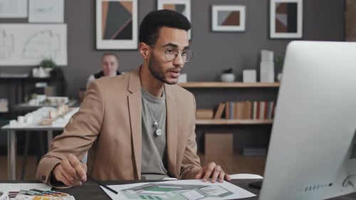 Biracial Designer Video Calling