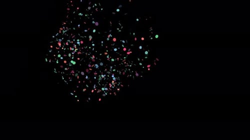 Mehrfarbiger trendiger Konfetti-Popper von links