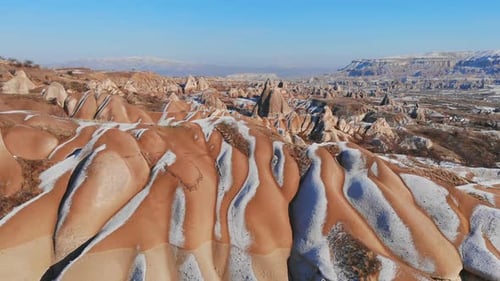 World Heritage, Cappadocia, Gereme, Turkey. Beautiful Mountains of Volcanic Origin.