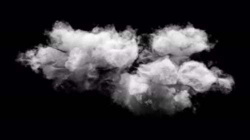 3D Cloud Isolated Over A Black Background