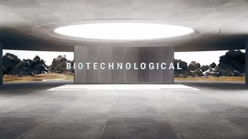 Futuristic Biotechnological Text Reveal Title Animation