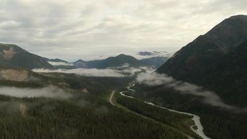 Vista pitoresca da estrada panorâmica de cima