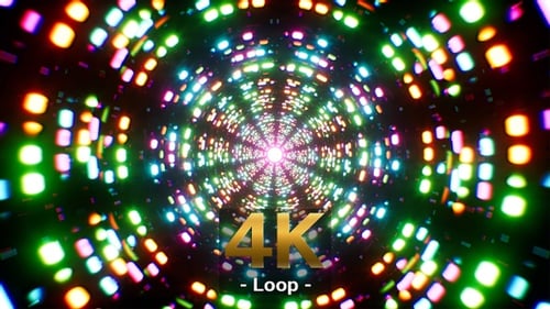 Túnel Loop colorido 4K