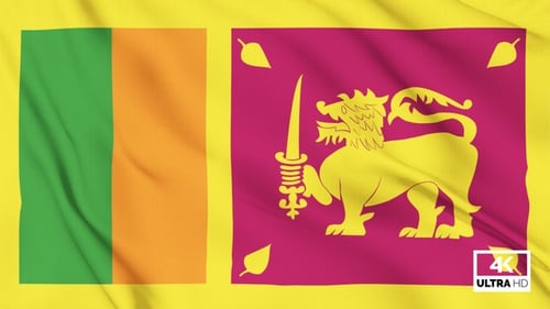 Realistic Waving Sri Lanka Flag Animation