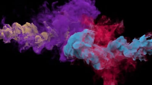 Vibrant Fluid Smoke Color Collision Reveal