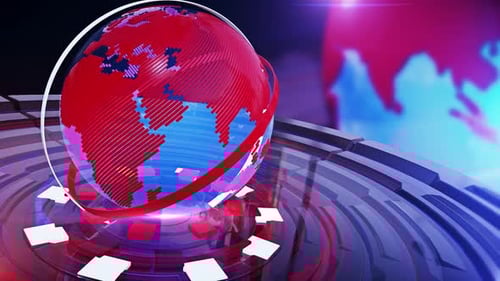 Digitale Weltkarte Nachrichten-Hintergrund R45