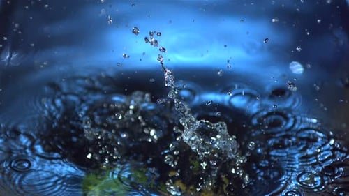 Fresh Lemon and Lime Splashing into Clear Water