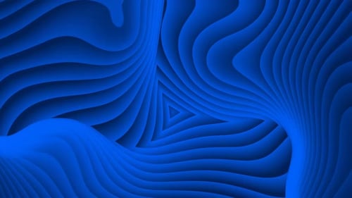 Abstract Blue Fluid Waves Looping Motion Background