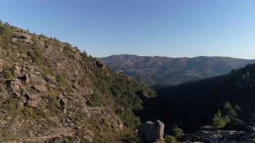 Drone Flight Over Hillside